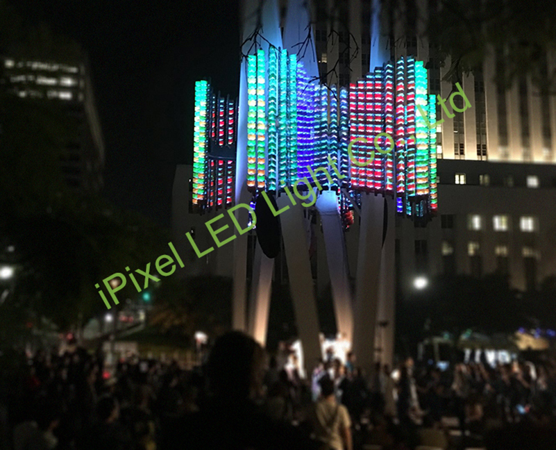 Led project about WS2811 DC24V 4X5 leds rigid matrix in USA